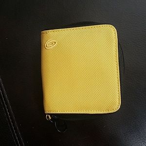 Yellow Timbuk2 zip-up wallet with double billfold